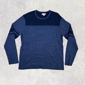 J Crew‎ Flagstone Colorblock Long Sleeve Shirt Mens XL Slim Blue Speckled NWOT